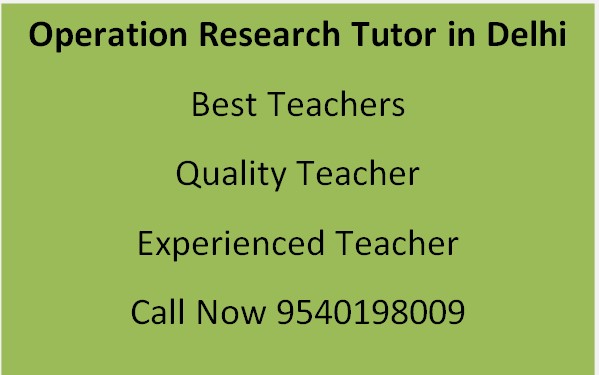 operation research tutor in delhi